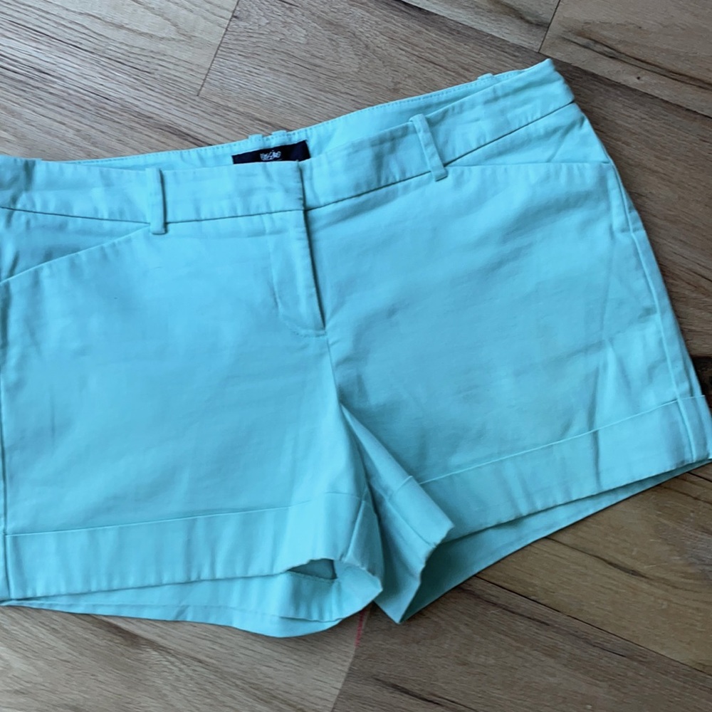 Turquoise Cuffed Shorts